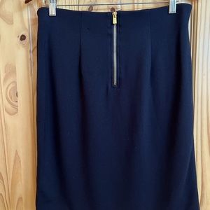 Womens Philosophy Exposed Gold Zipper Pencil Skirt - Sz 10